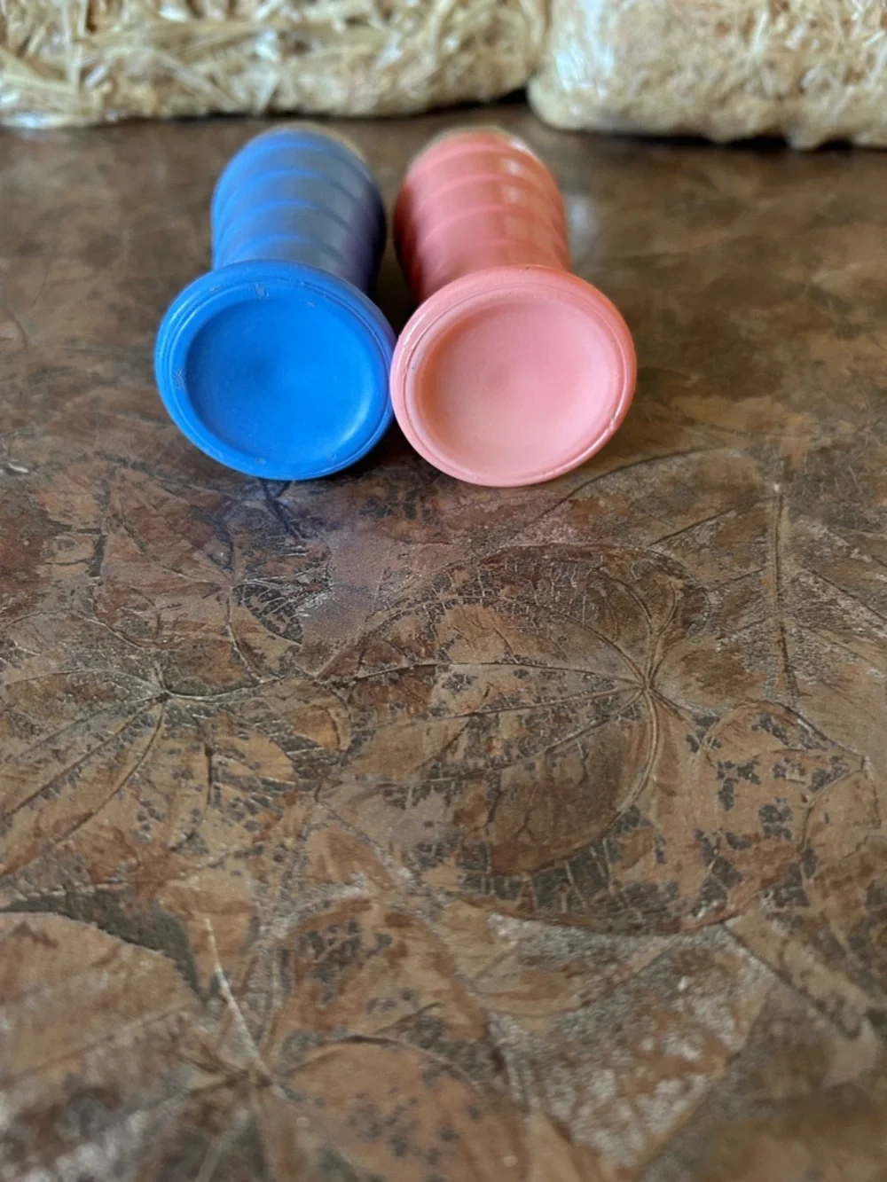 Vintage Milk Glass Salt and Pepper Shaker Set
